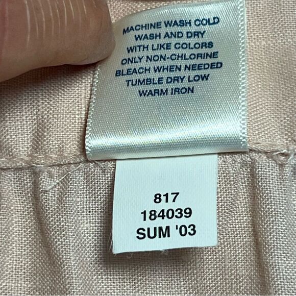 Vintage Y2K Womens Old Navy Tiered Linen Skirt Sz 4 Beachy Coastal Boho Peasant - Picture 7 of 7